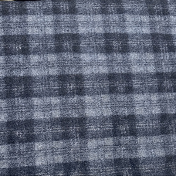 John Wayne Men's Blue Plaid Zip-Up Sweater - Picture 6 of 7